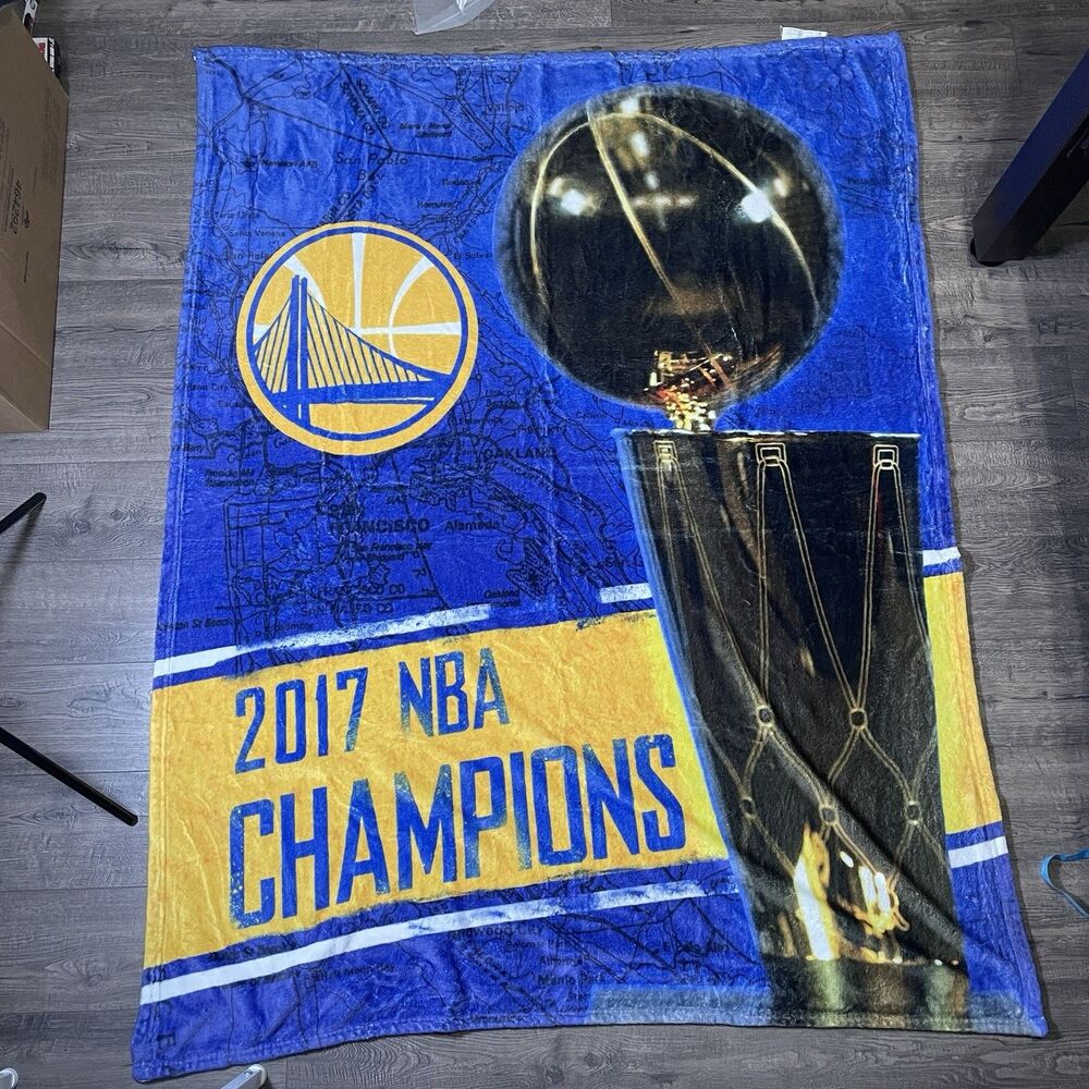 NBA Golden State Warriors 2017 NBA Finals Fleece Blanket 47”x62”